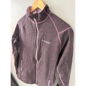 VOORMI Womens Fleece Jacket Long Sleeve‎ Zip Up Purple Size Medium Activewear
